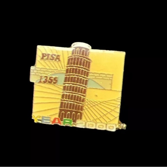 Official Pin Of Year 2000~LEANING TOWER OF PISA Travel Italy. Y2K 1 1/4”x1 Rare - Picture 3 of 5